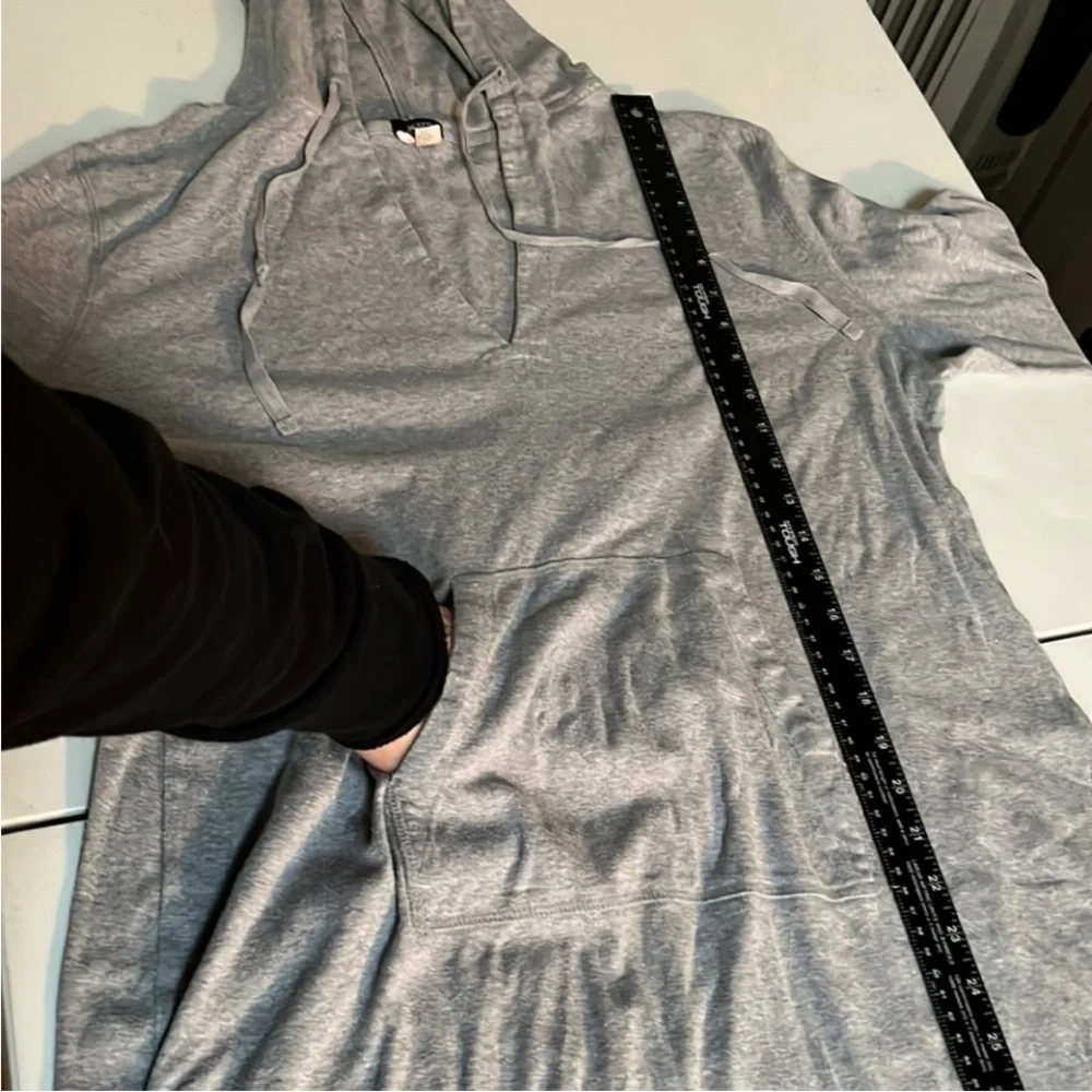 J. Crew size XL Gray hooded long loose sweatshirt cover up lounge wear